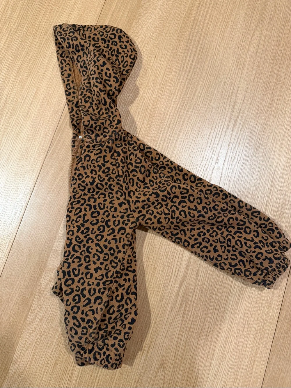 Old Navy Kids Leopard Print Hooded Jacket - Brown & Black